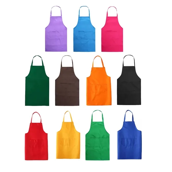 Customizable Kitchen Apron with Pocket Cooking Uniform - Customizable Kitchen Apron with Pocket Cooking Uniform - Image 2 of 5