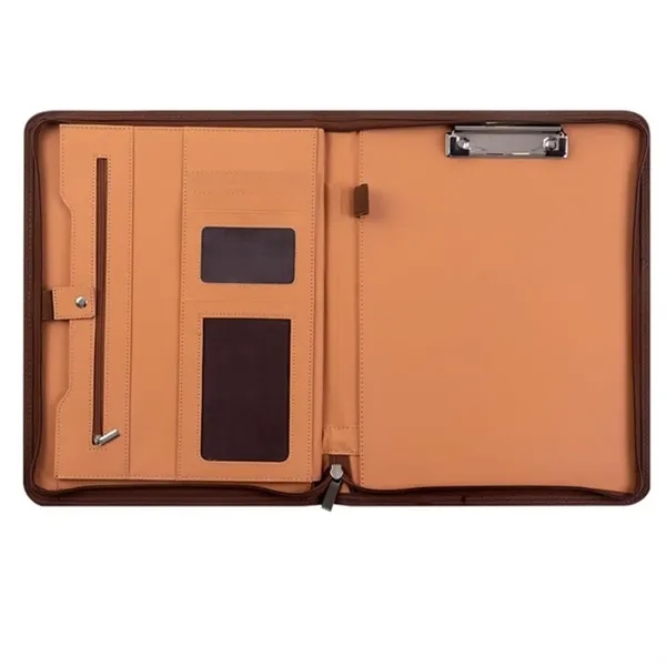 A4 Conference Folder Zippered PU File Case - A4 Conference Folder Zippered PU File Case - Image 2 of 4