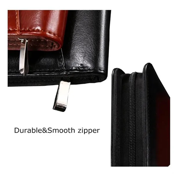 A4 PU Leather Padfolio Clipboard Brown - A4 PU Leather Padfolio Clipboard Brown - Image 1 of 4