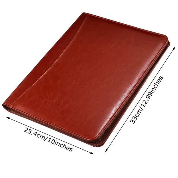 A4 PU Leather Padfolio Clipboard Brown - A4 PU Leather Padfolio Clipboard Brown - Image 4 of 4