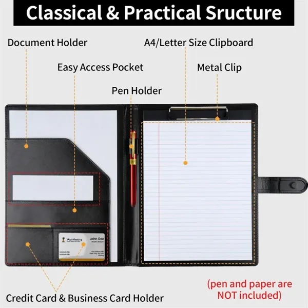 Padfolio with Clipboard - Padfolio with Clipboard - Image 2 of 6