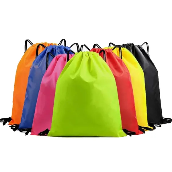 210D Polyester Waterproof Drawstring Backpack - 210D Polyester Waterproof Drawstring Backpack - Image 2 of 6