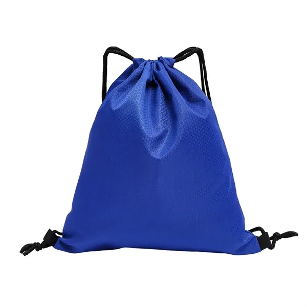 210D Polyester Waterproof Drawstring Backpack - 210D Polyester Waterproof Drawstring Backpack - Image 6 of 6