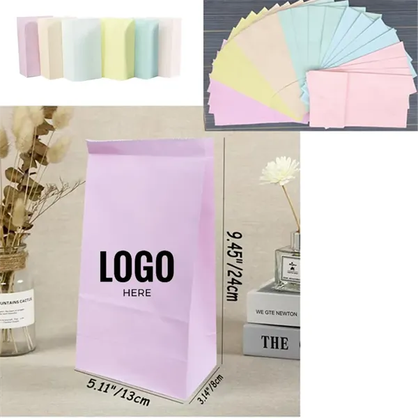 Macaron color Reusable Kraft Paper Party Favor  Bag - Macaron color Reusable Kraft Paper Party Favor  Bag - Image 0 of 4