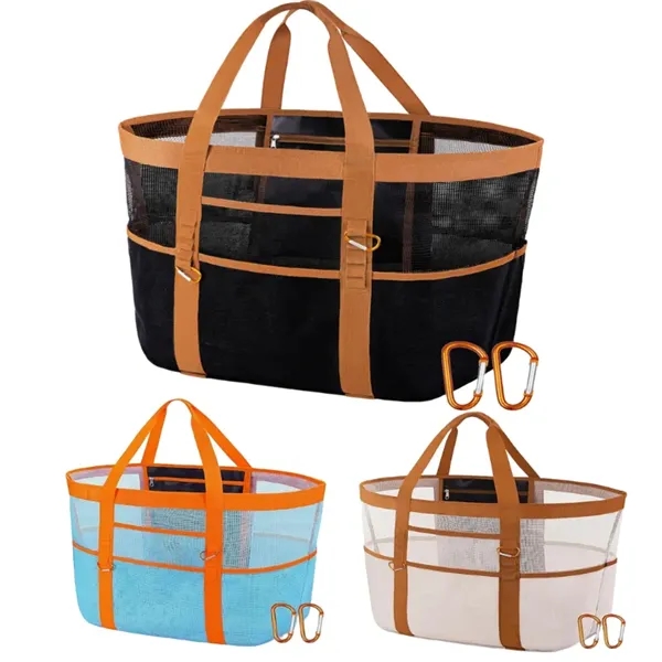 Large Mesh Beach Tote Bag - Large Mesh Beach Tote Bag - Image 0 of 4