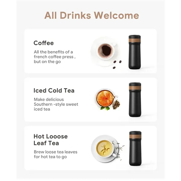 Portable French Press Coffee Maker - Portable French Press Coffee Maker - Image 7 of 12