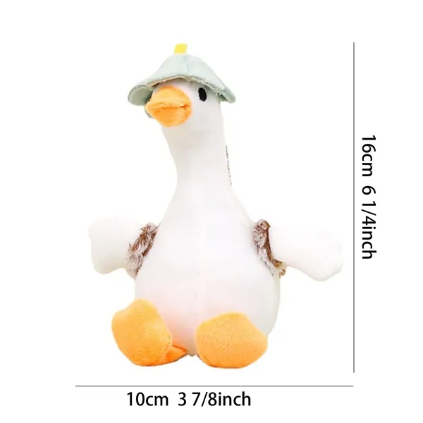 6 Inch Playful Hat Wearing Goose Plush Keychain Charm - 6 Inch Playful Hat Wearing Goose Plush Keychain Charm - Image 2 of 5