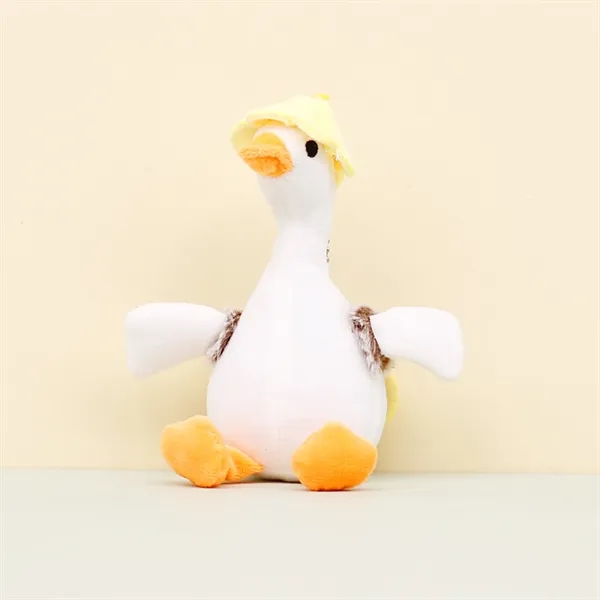 6 Inch Playful Hat Wearing Goose Plush Keychain Charm - 6 Inch Playful Hat Wearing Goose Plush Keychain Charm - Image 5 of 5