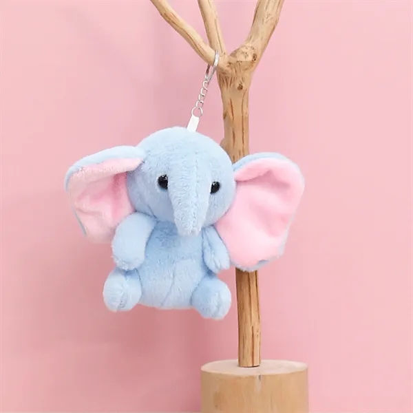 5 Inch Adorable Plush Elephant Keychain Toy - 5 Inch Adorable Plush Elephant Keychain Toy - Image 2 of 5