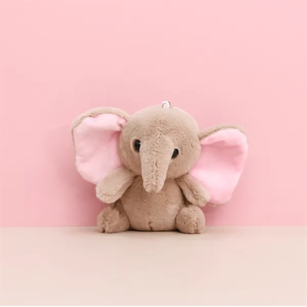 5 Inch Adorable Plush Elephant Keychain Toy - 5 Inch Adorable Plush Elephant Keychain Toy - Image 3 of 5