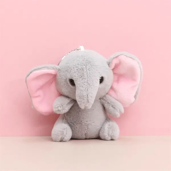 5 Inch Adorable Plush Elephant Keychain Toy - 5 Inch Adorable Plush Elephant Keychain Toy - Image 4 of 5