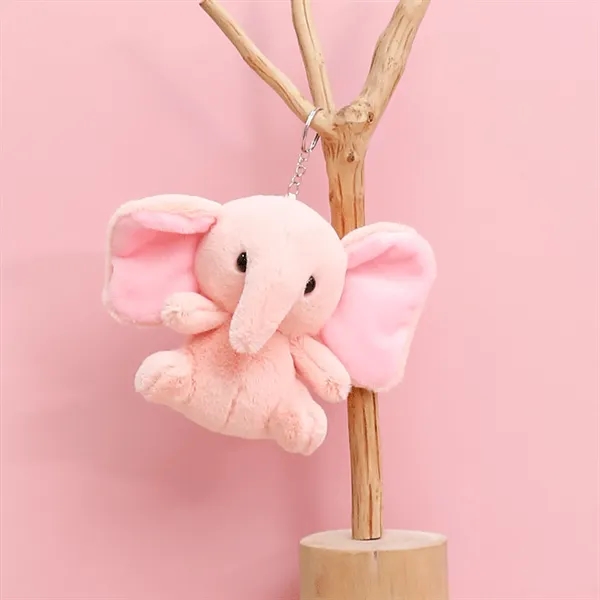 5 Inch Adorable Plush Elephant Keychain Toy - 5 Inch Adorable Plush Elephant Keychain Toy - Image 5 of 5