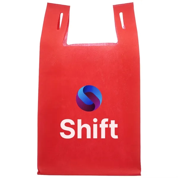 T-Shirt Style Shopping Tote Bag W/ Gusset (11" X 19" X 7") - T-Shirt Style Shopping Tote Bag W/ Gusset (11" X 19" X 7") - Image 1 of 8