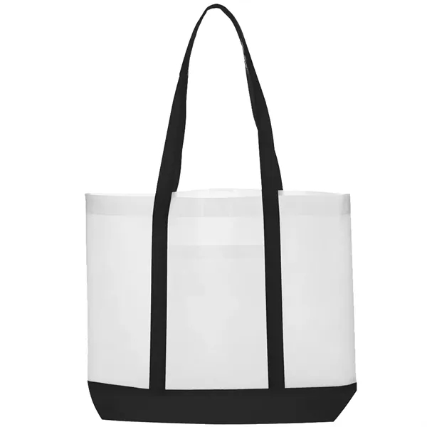 Non-woven Trim Color W/ Gusset Tote Bag (18"x14"x3") - Non-woven Trim Color W/ Gusset Tote Bag (18"x14"x3") - Image 3 of 6