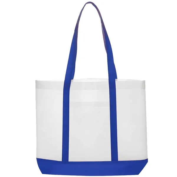 Non-woven Trim Color W/ Gusset Tote Bag (18"x14"x3") - Non-woven Trim Color W/ Gusset Tote Bag (18"x14"x3") - Image 4 of 6