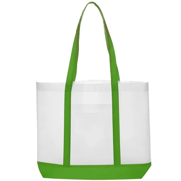 Non-woven Trim Color W/ Gusset Tote Bag (18"x14"x3") - Non-woven Trim Color W/ Gusset Tote Bag (18"x14"x3") - Image 5 of 6