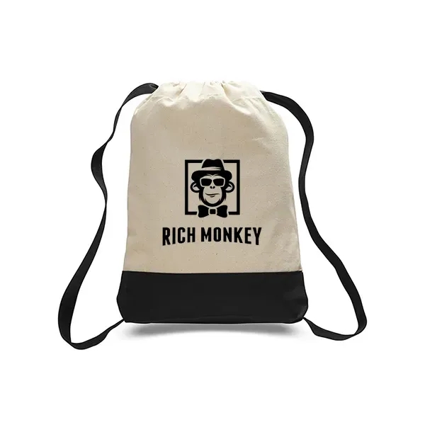 Canvas Sport Backpack with Contrasting Straps & Trim - Canvas Sport Backpack with Contrasting Straps & Trim - Image 1 of 9