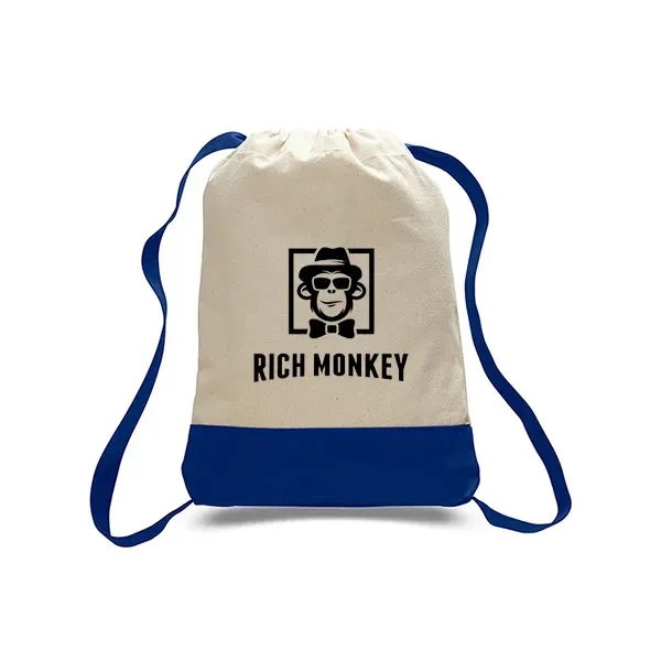 Canvas Sport Backpack with Contrasting Straps & Trim - Canvas Sport Backpack with Contrasting Straps & Trim - Image 9 of 9