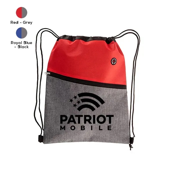 Two-Tone Drawstring Cinch Bag - Two-Tone Drawstring Cinch Bag - Image 0 of 1