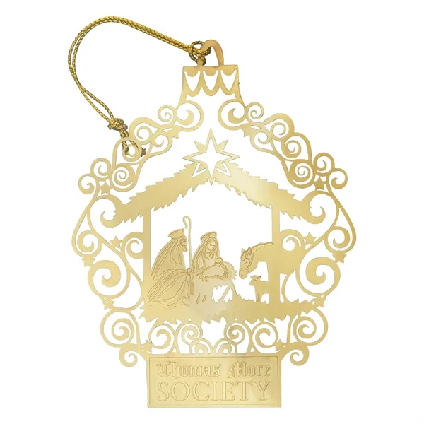 Custom Etched Brass Holiday Ornaments - Custom Etched Brass Holiday Ornaments - Image 3 of 3