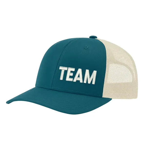 Embroidered Richardson Garment Washed Snapback Trucker Cap - Embroidered Richardson Garment Washed Snapback Trucker Cap - Image 0 of 3