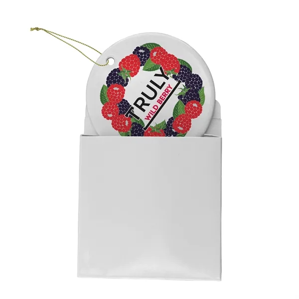 Round Ceramic Holiday Ornament - Round Ceramic Holiday Ornament - Image 4 of 4