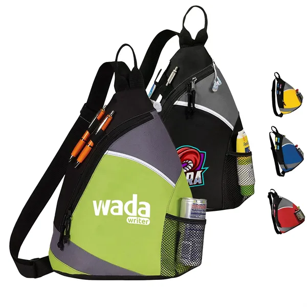Premium Frosted Sling Crossbody Backpack 12" x 16" x 4" - Premium Frosted Sling Crossbody Backpack 12" x 16" x 4" - Image 0 of 6
