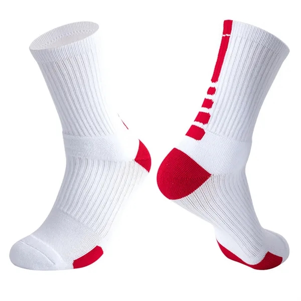 MOQ 50 Towel Bottom Elite Basketball Crew Socks - MOQ 50 Towel Bottom Elite Basketball Crew Socks - Image 3 of 8