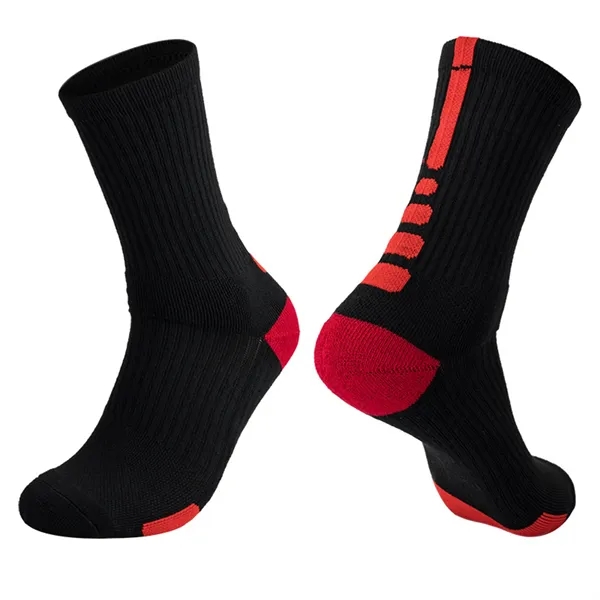 MOQ 50 Towel Bottom Elite Basketball Crew Socks - MOQ 50 Towel Bottom Elite Basketball Crew Socks - Image 6 of 8