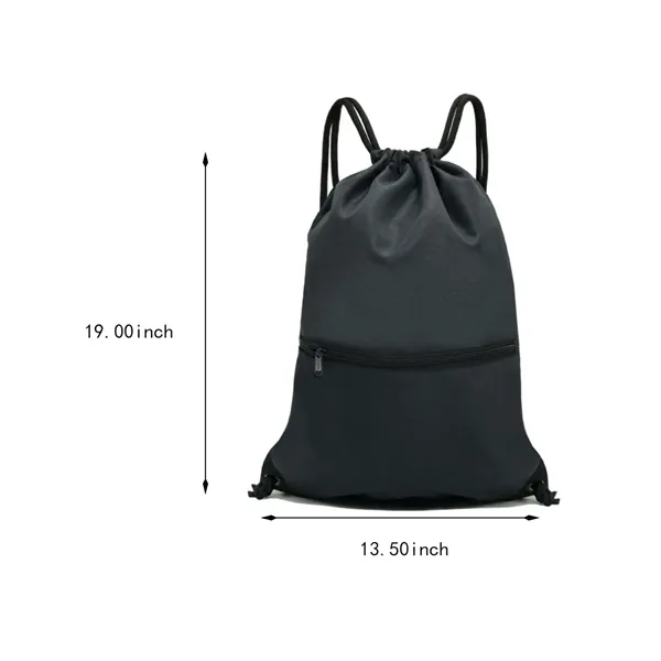 Waterproof lightweight large sport drawstring backpack - Waterproof lightweight large sport drawstring backpack - Image 1 of 4