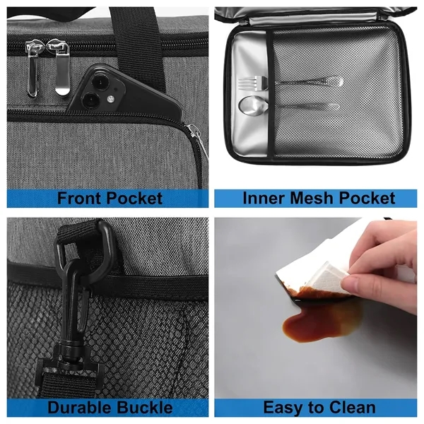 Insulated Lunch Tote-Thermal Food Container-Portable Coo - Insulated Lunch Tote-Thermal Food Container-Portable Coo - Image 4 of 5