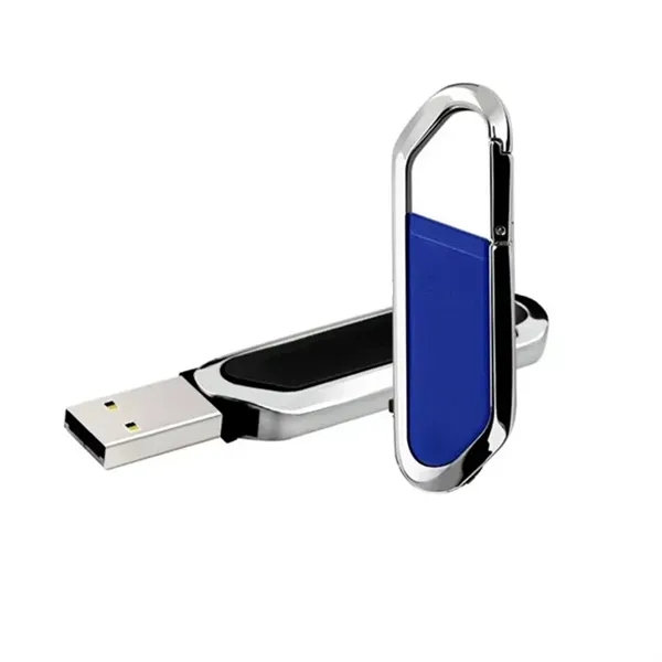 128G Carabiner Usb Drive With Metal Rim - 128G Carabiner Usb Drive With Metal Rim - Image 1 of 6