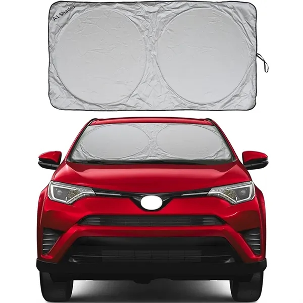 60'' Collapsible Car Windshield Sun Shade with Pouch - 60'' Collapsible Car Windshield Sun Shade with Pouch - Image 1 of 2