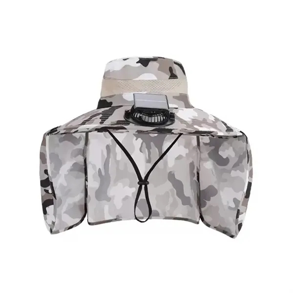 Wide Brim Sun Hat With Solar Fan - Wide Brim Sun Hat With Solar Fan - Image 2 of 5