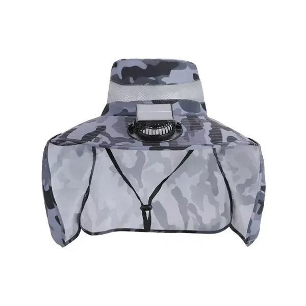 Wide Brim Sun Hat With Solar Fan - Wide Brim Sun Hat With Solar Fan - Image 3 of 5