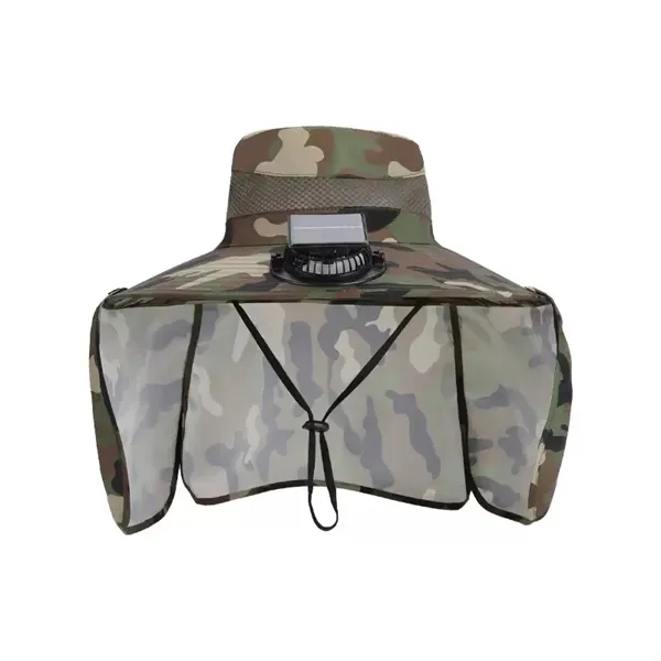 Wide Brim Sun Hat With Solar Fan - Wide Brim Sun Hat With Solar Fan - Image 5 of 5