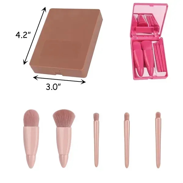 Mini Portable Travel Makeup Brush Set - Mini Portable Travel Makeup Brush Set - Image 1 of 3
