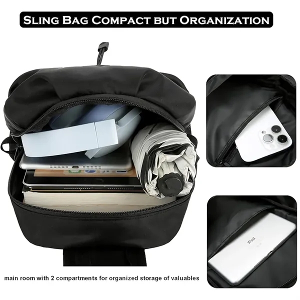 Waterproof Chest Bag with Bottle Pocket for Casual Travel - Waterproof Chest Bag with Bottle Pocket for Casual Travel - Image 1 of 9