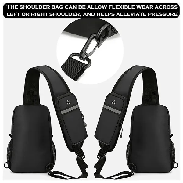 Waterproof Chest Bag with Bottle Pocket for Casual Travel - Waterproof Chest Bag with Bottle Pocket for Casual Travel - Image 4 of 9