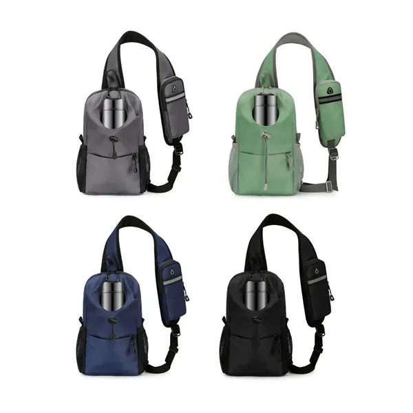 Waterproof Chest Bag with Bottle Pocket for Casual Travel - Waterproof Chest Bag with Bottle Pocket for Casual Travel - Image 9 of 9