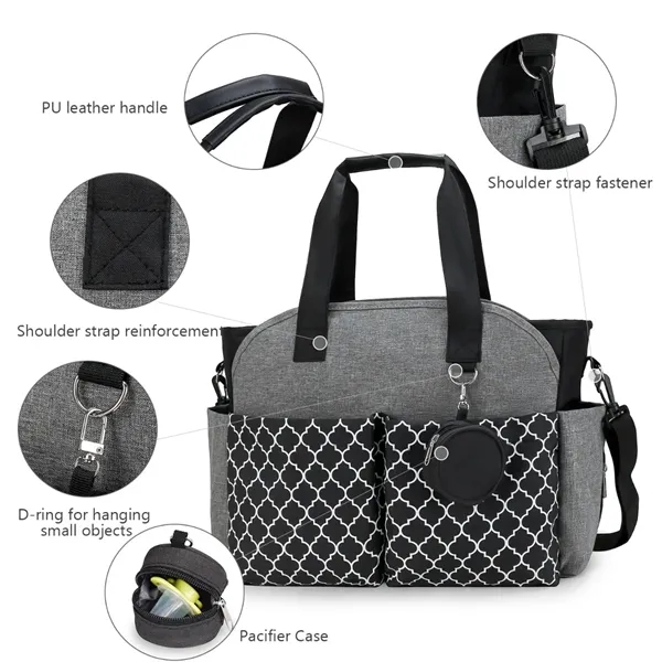 Large capacity travel hospital mommy bag baby diaper tote - Large capacity travel hospital mommy bag baby diaper tote - Image 3 of 4