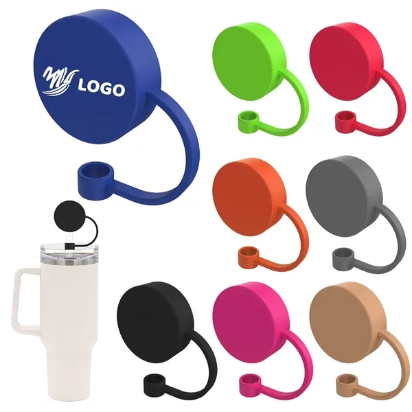 Round Silicone Straw Topper - Round Silicone Straw Topper - Image 0 of 4