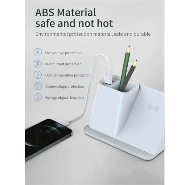 Multi-Function Dual USB Port Wireless Charging Pen Holder - Multi-Function Dual USB Port Wireless Charging Pen Holder - Image 1 of 3