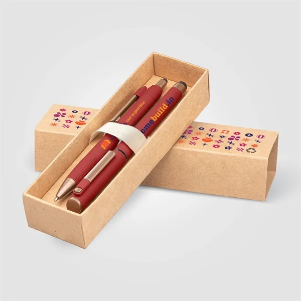 York Recycled Plastic Bronze Trim Pen Gift Set-Box Decorated - York Recycled Plastic Bronze Trim Pen Gift Set-Box Decorated - Image 1 of 11