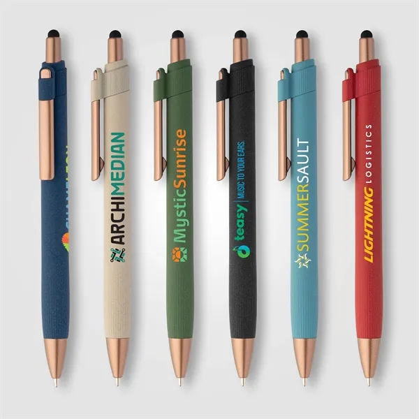 York Recycled Plastic Bronze Trim Stylus Ballpt Pen - Color - York Recycled Plastic Bronze Trim Stylus Ballpt Pen - Color - Image 0 of 17