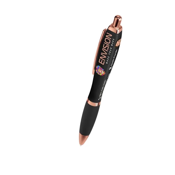 Squared Basset Satin Soft Touch Gel Performance Pen™ (Rose G - Squared Basset Satin Soft Touch Gel Performance Pen™ (Rose G - Image 2 of 2