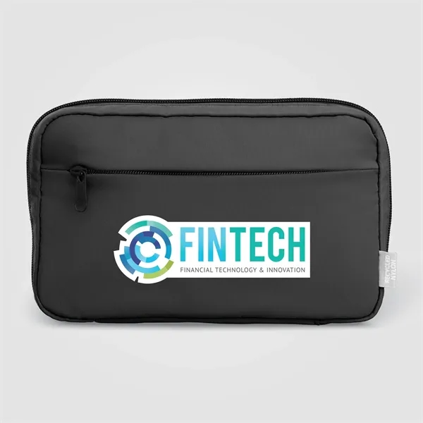 Custom Mercer Recycled Nylon Dual-Pocket Organizer Pouch - 1.5L