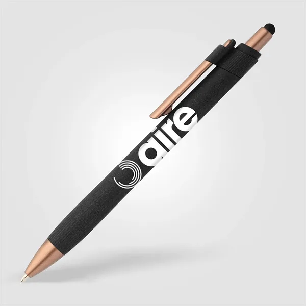 Custom York Recycled Plastic Bronze Trim Stylus Ballpoint Pen