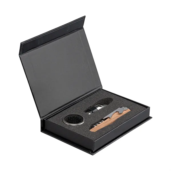 Essex Stainless Steel & FSC Wood Wine Accessory Gift Set - Essex Stainless Steel & FSC Wood Wine Accessory Gift Set - Image 0 of 15