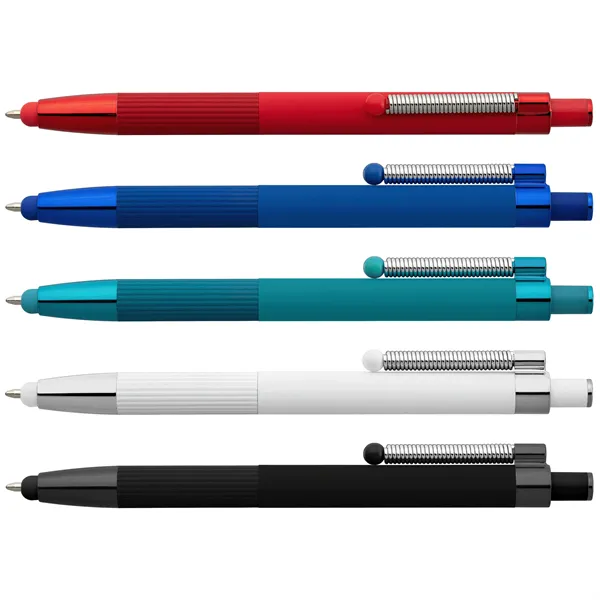 Lisbon Recycled Aluminum Monochrome Fidget Stylus Pen - Lisbon Recycled Aluminum Monochrome Fidget Stylus Pen - Image 1 of 17